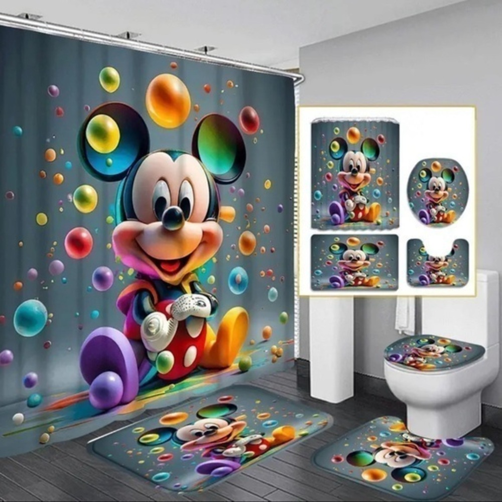 4pc Mickey Mouse Bathroom Set NWT